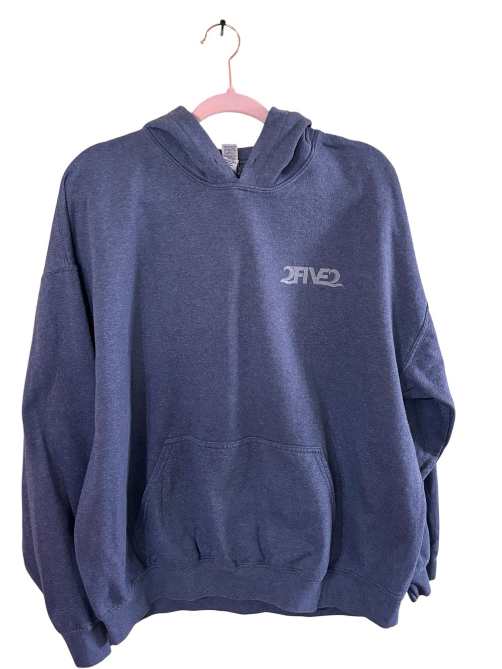 2Five2 Graphic Hoodie XL Blue Oversized Streetwear Pullover